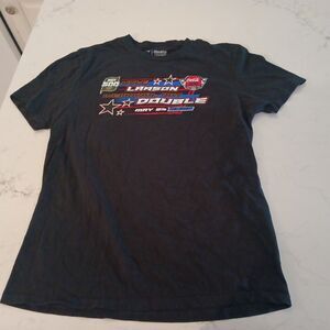 Kyle Larson Indy 500 Coke 600 Double Event 2025 Black T-Shirt Size L